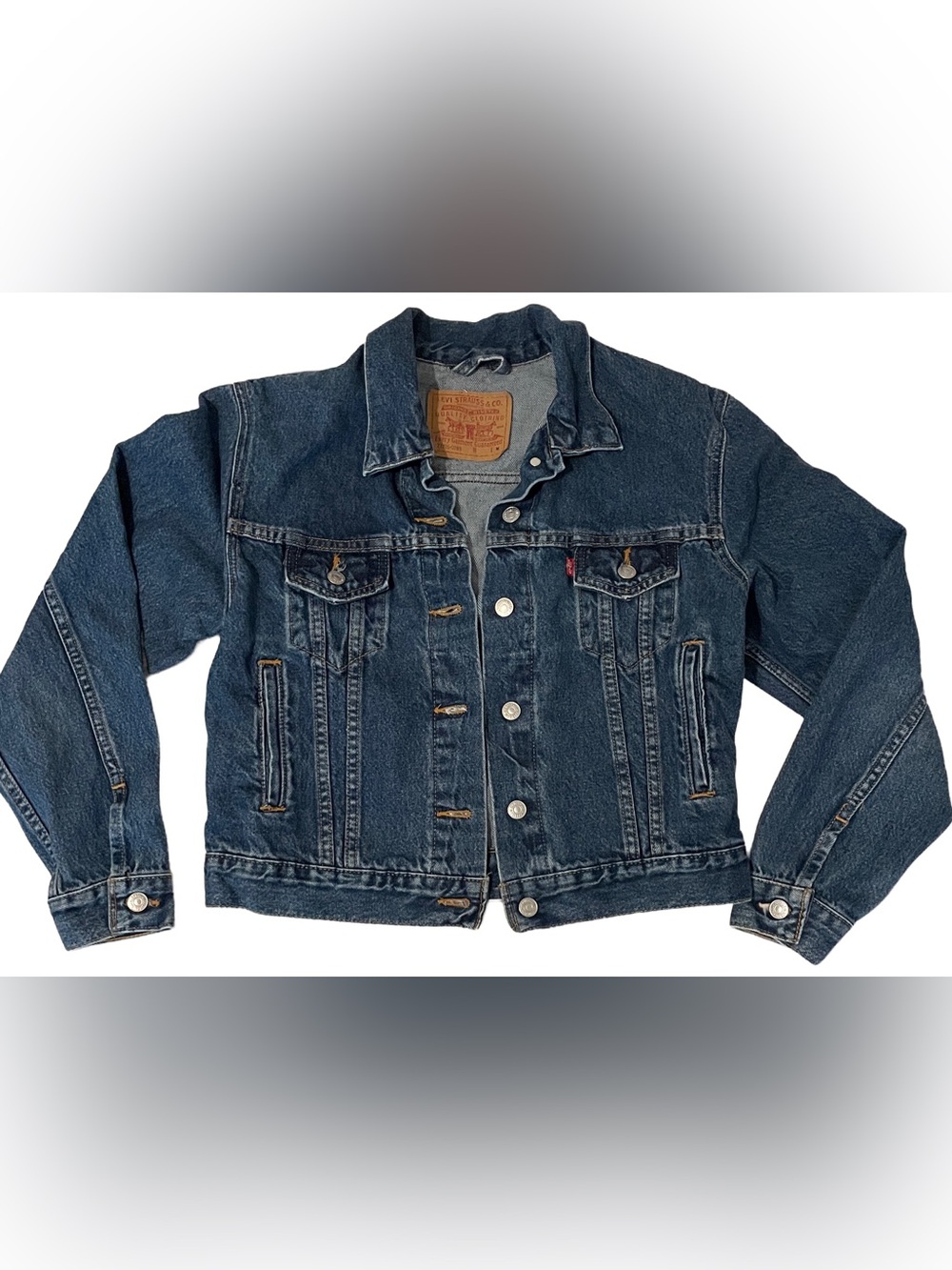 Vintage Levi's Denim Trucker Jacket Women's Medium Blue 77715
